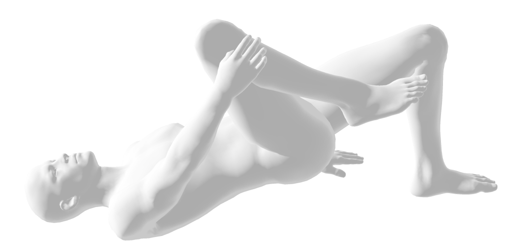 yoga pose, bridge (setu bandha) on one leg, human man nude figure